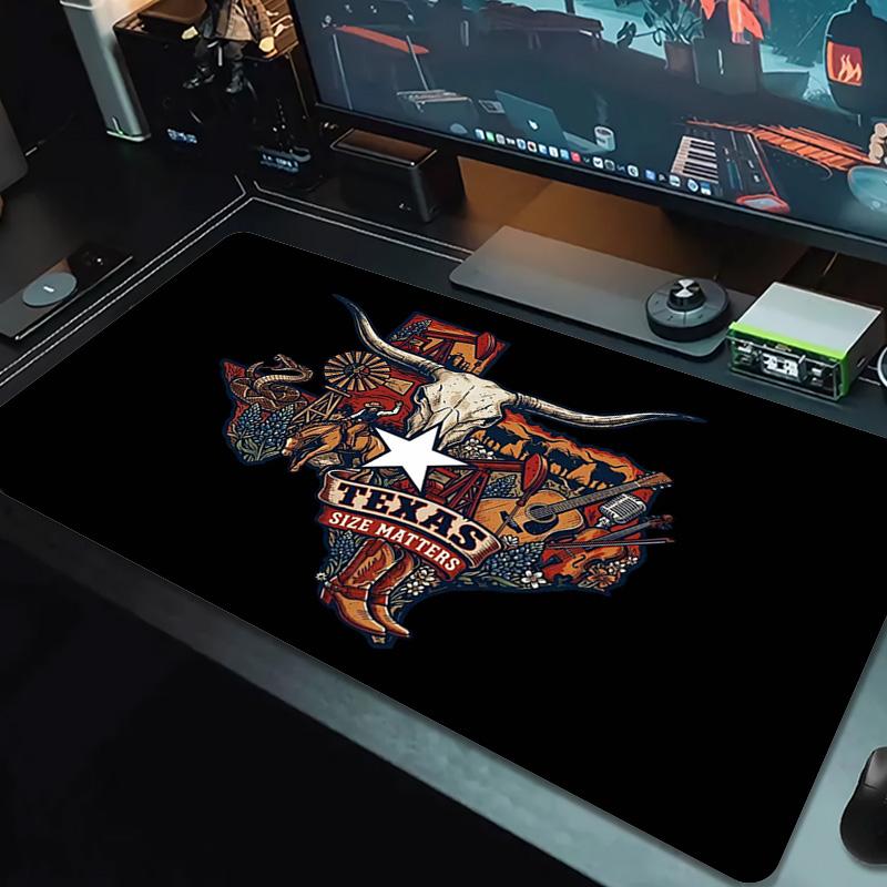 Texas Longhorns Color Mouse Pad Large Gaming Table Cushion Non-slip Laptop Tablet Big Mousepad XXL Mat Mini PC Playmat With Lock edge