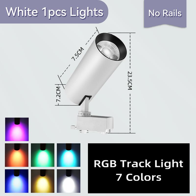 Track Light LED RGB Color Set Stage Lighting Fixture Lamps 220V Rail Ceiling Spot Led Disco Lights Decoration Bedroom Track Lamp