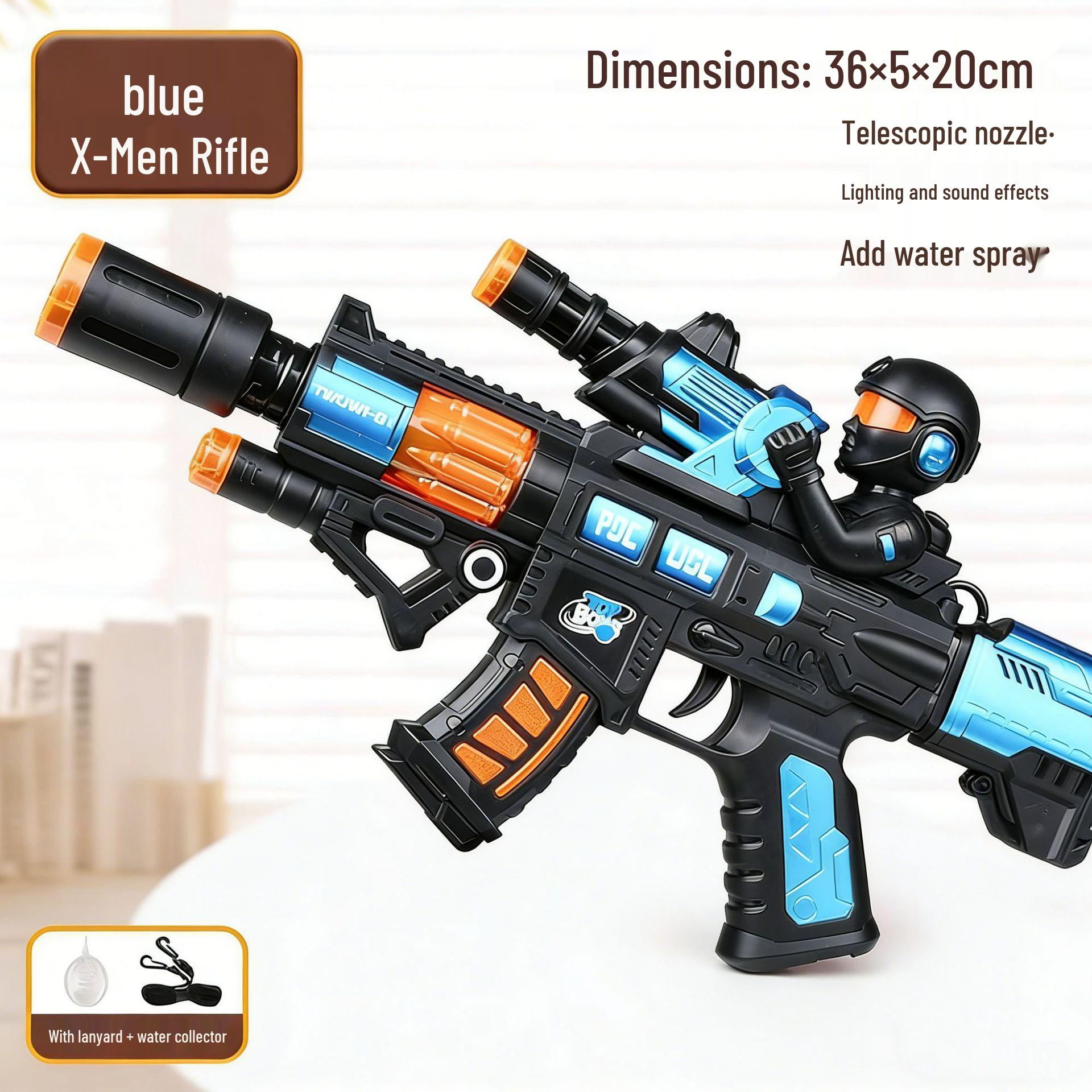 Douyin Style Electric Toy Gun for Kids with Music & Lights - Stage Prop Submachine Gun Simulation Model Bag with Strap