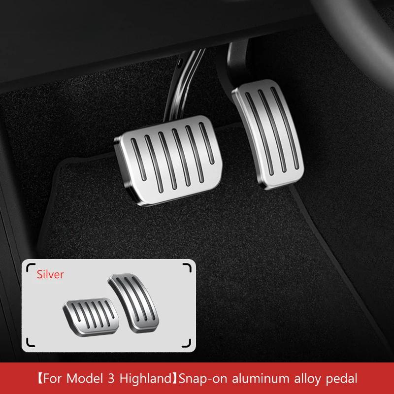 

Brake Pedal Pads Covers for Tesla Model Y 2025-2025 Model 3 Highland 2025 2025 Aluminum Alloy Foot Pedal Accelerator Accessories