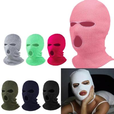 Masked Hat Three-hole Ski Mask Tactical Mask Full Face Mask Winter Hat Party Mask Limited Embroidery Gifts Winter Cycling Masks