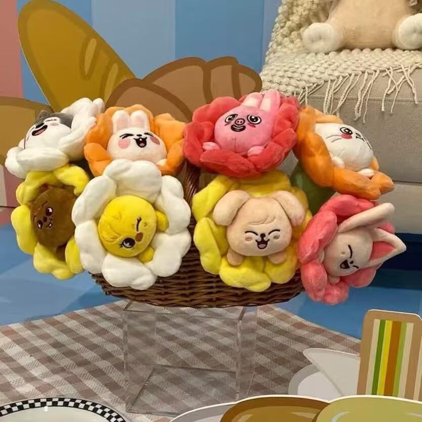8 Adet Kpop Skzoo Peluş Oyuncak Wolfchan Sevimli Karikatür Dolgulu Hayvan Peluş Bebek Büyük Boy Uyku Yastığı Hediye İçin
