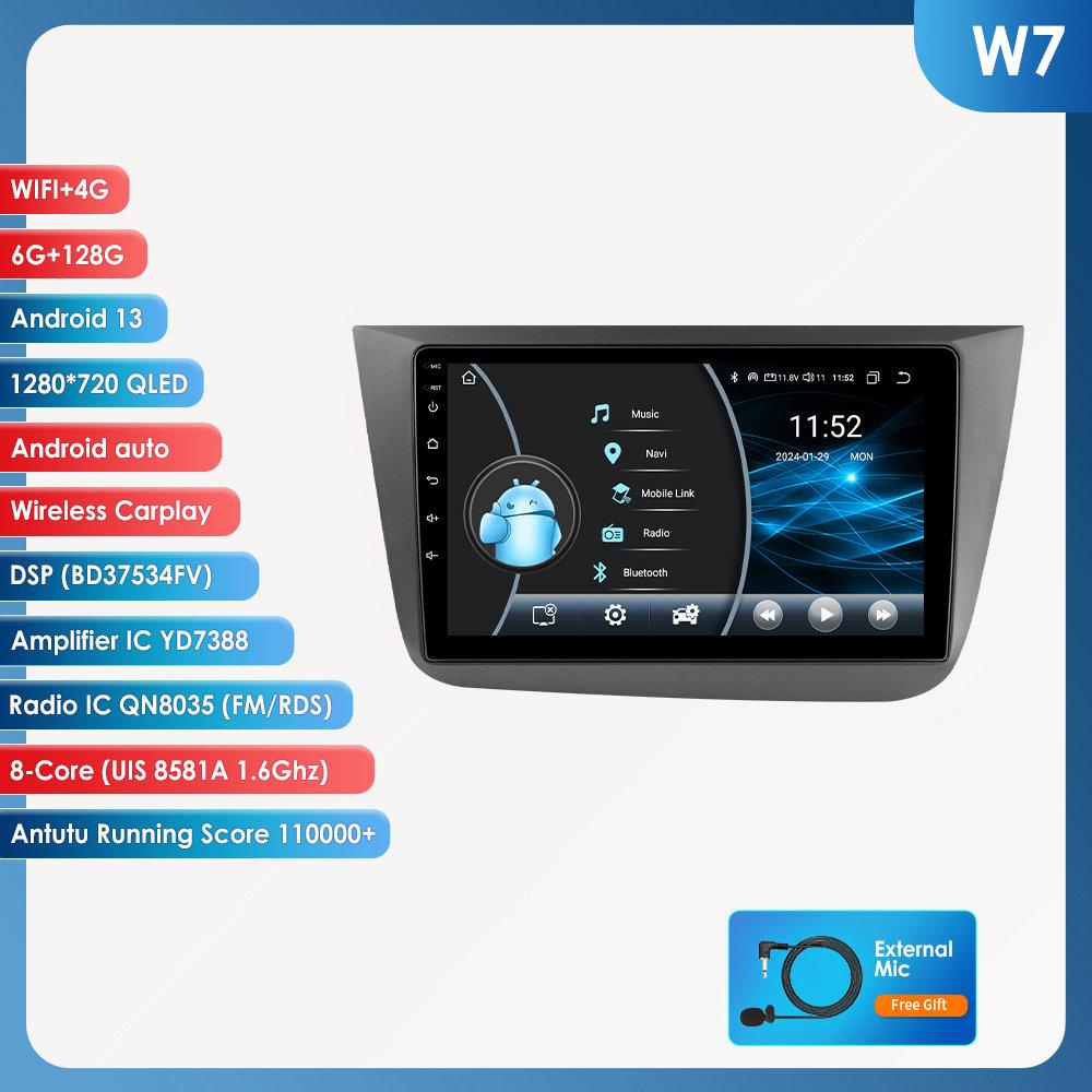 Hizpo 4G AI Stemme Trådløs CarPlay Android 13 Bilradio for Seat Altea 2004 - 2015 Toledo 3 Bil Multimediespiller intelligent RDS GPS 2 Din Autoradio