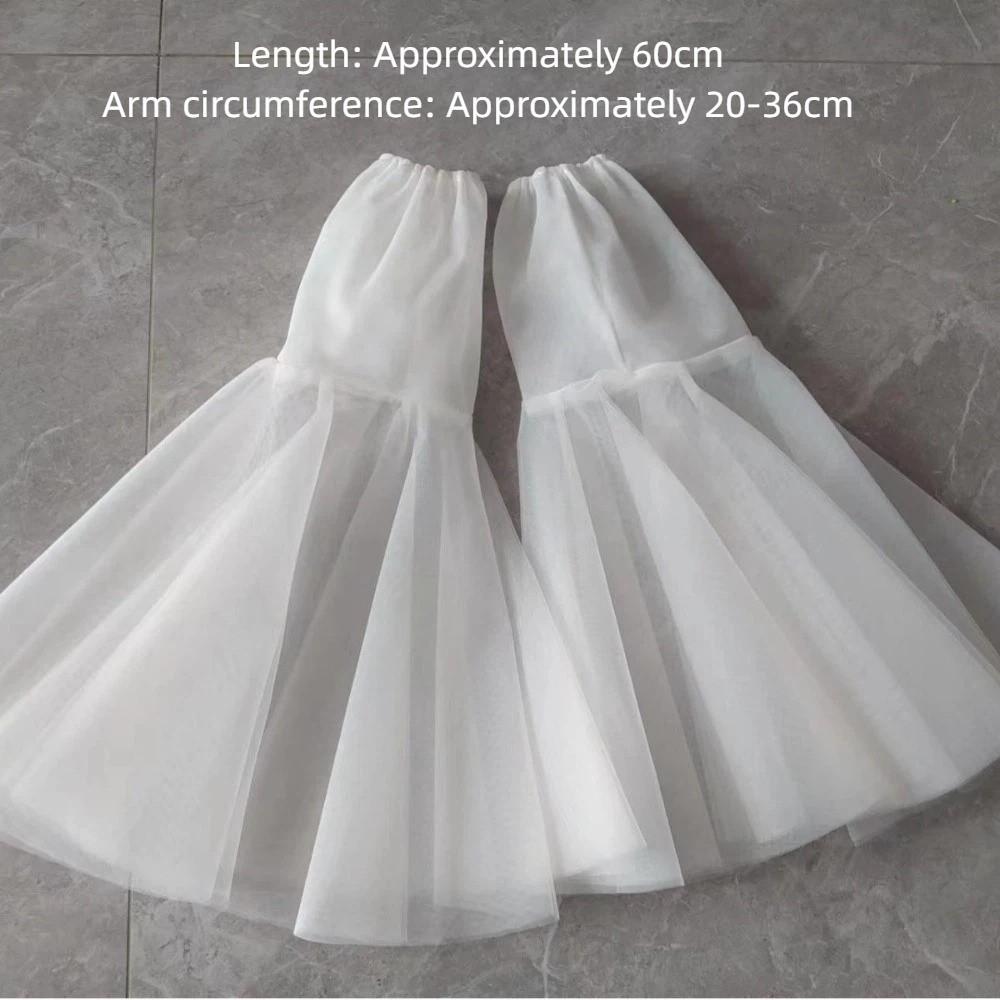 Sunscreen Detachable Sleeves Tulle Material Sheer Bridal Gloves Wedding Party