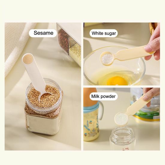 5-teiliges Präzisions-Messlöffel-Set mit Markierungen Lebensmittelechter PP-Löffel für Kaffee Milchpulver Mehl BPA-frei Spülmaschinenfest Mehrgrößen-Messlöffel für
