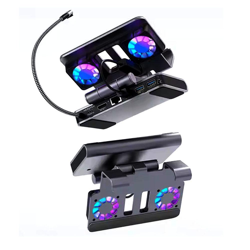 6IN1 Portable Base Docking Station for Switch 2 4K@144Hz Fan 100W Charging Fast Dual Compact PD E0A6