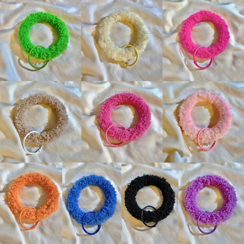 Trendy Phone Accessory Plush Key Organize Anti Drop Keychain Versatile Wristband