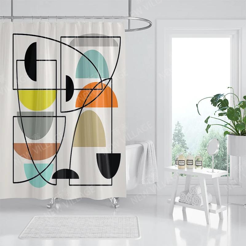 Waterproof Fabric Shower Curtains Bathroom Curtain Accessories Bath Curtain for Shower 180x200 240*200 Boho Decoration Abstract