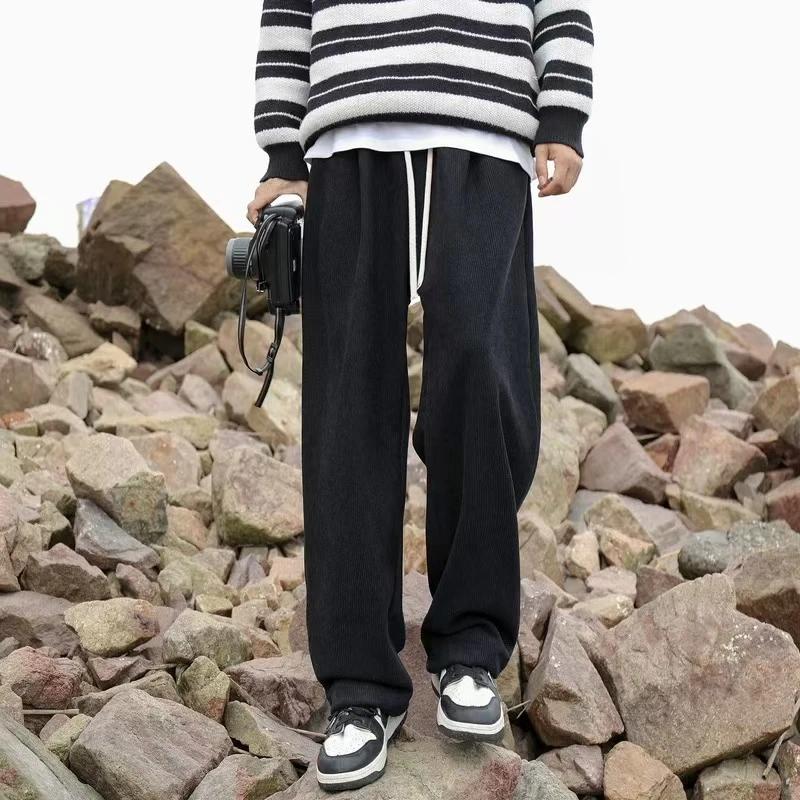 Cordhosen Herren Frühling Herbst Japanisch Retro Drapierte Lässige Lockere Trendige Vielseitige Gerade Hosen