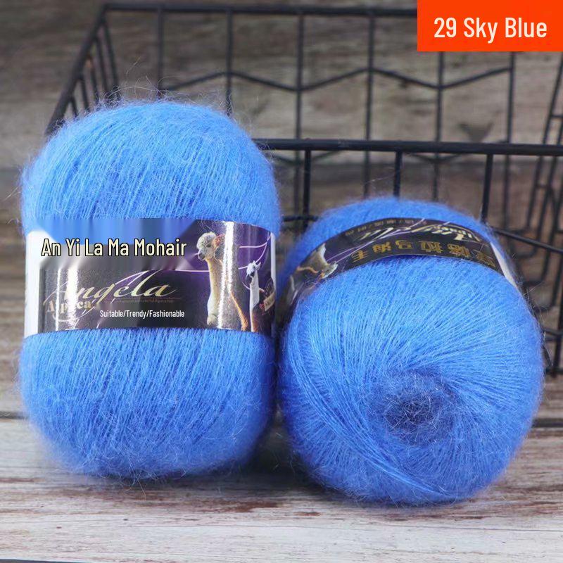 Angola Fine Mohair Yarn for Hand Knitting - Medium Fine Wool Yarn