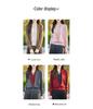 V-Neck Lace Knit Wool Cardigan Sweater - Faux Two-Piece, Long Sleeve Base Layer Top