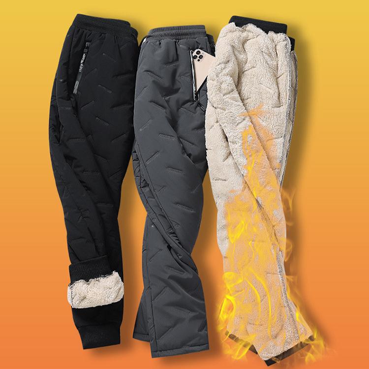 Winter Thicken Sweatpants Men Outdoors Warm Lambswoo Warm Windproof Jogging Sports Pants Causal Trousers