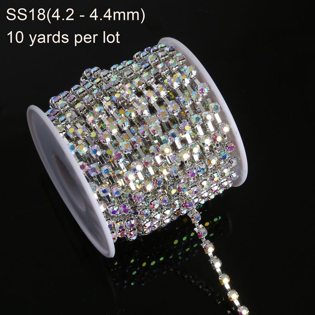 Wysokiej Jakości Łańcuch Pazurkowy Cyrkonia AB Aurora DIY Dekoracja Odzieży