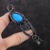 Sleeping Beauty Turquoise Pendant Copper Wire Wrapped Gemstone Pendant Wire Wrap Jewelry Handmade Ethnic Pendant Copper Jewelry Gift For Her
