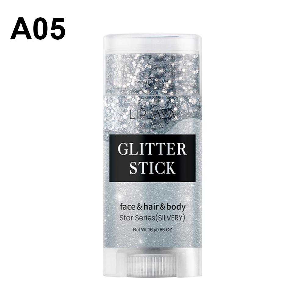 9 Colors Party Glitter Stick, Rotating Mermaid Face Glitter Stick, Rainbow Glitter for Face/Body/Hair/Eye, Washable Glitter-16g