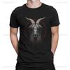 T-Shirt Simbolo Occulto Baphomet Grafica Satanica Streetwear Uomo Donna Abbigliamento Gotico Novità Luci