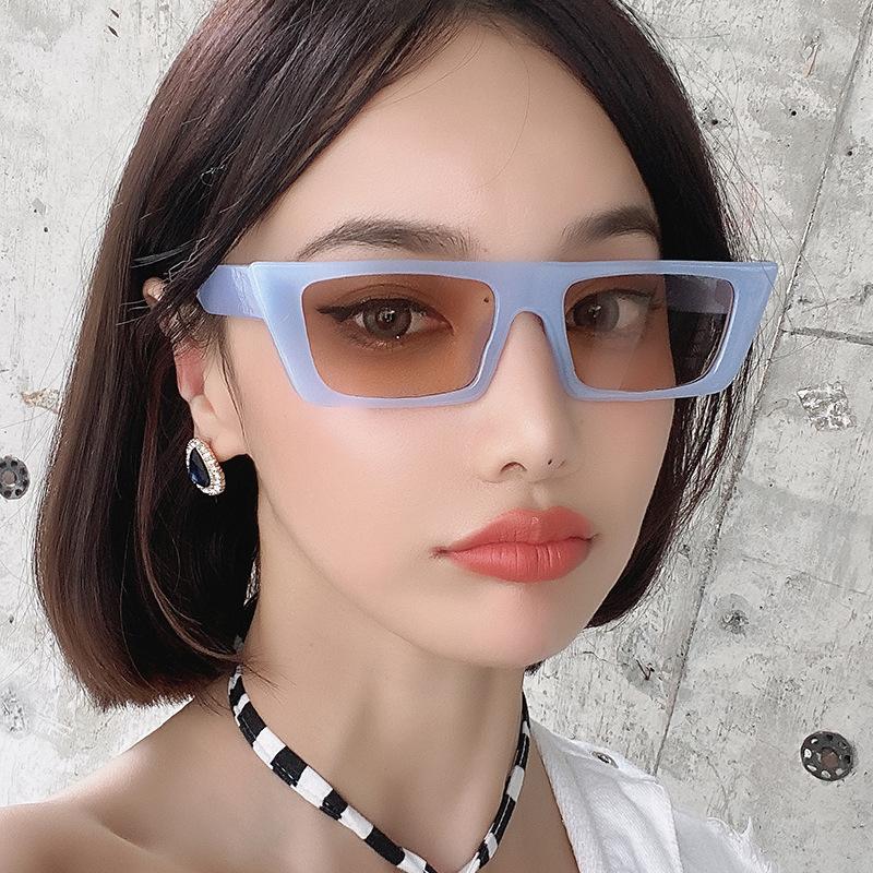 Vintage Fashion Colorful Square Sun Glasses Women Men Small Fresh Brand Designer Sunglasses Beach Travel Female Male Eyeglasses