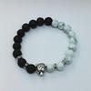 New Volcanic Stone Beaded Bracelet with Lion Head and Elephant Design