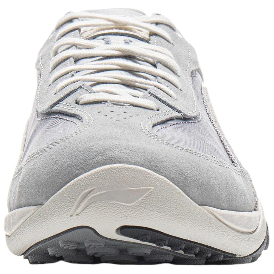 Li-Ning Heart Flow Fashion Comfortable Versatile Shock Absorption Rebound Low-Top Casual Shoes Unisex Casual Shoes Gray White AGLV096-3