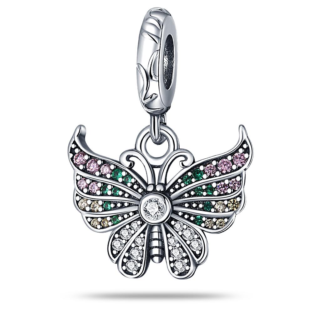 Copper Dangle Charm Beads Insect Birds Butterfly Original Accessories Bracelets Diy For Pendant Necklace Making For Women