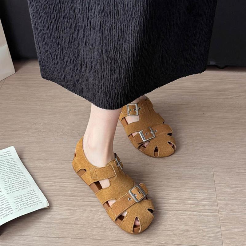 Fashion Comfort Shoes for Women Roman Sandals Soft Summer Heels Buckle Gladiator 2025 Girls Closed Retro Scandals Rome Comfort Shoes for
