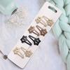 8Pcs/set Japanese Korean New Coffee Color Matte Bb Clip Metal Bangs Broken Hairpin DIY Paint Hairpin Hair Accessories