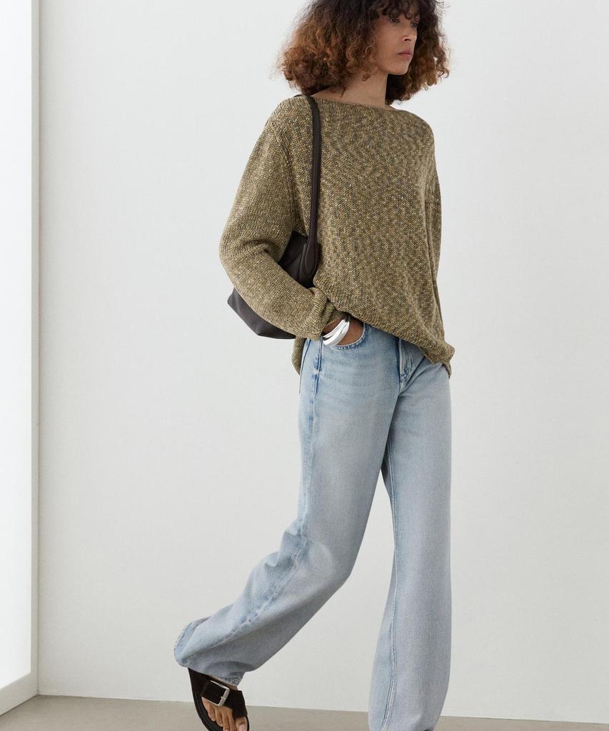 Masimodutti Cotton Boat Neck Sweater