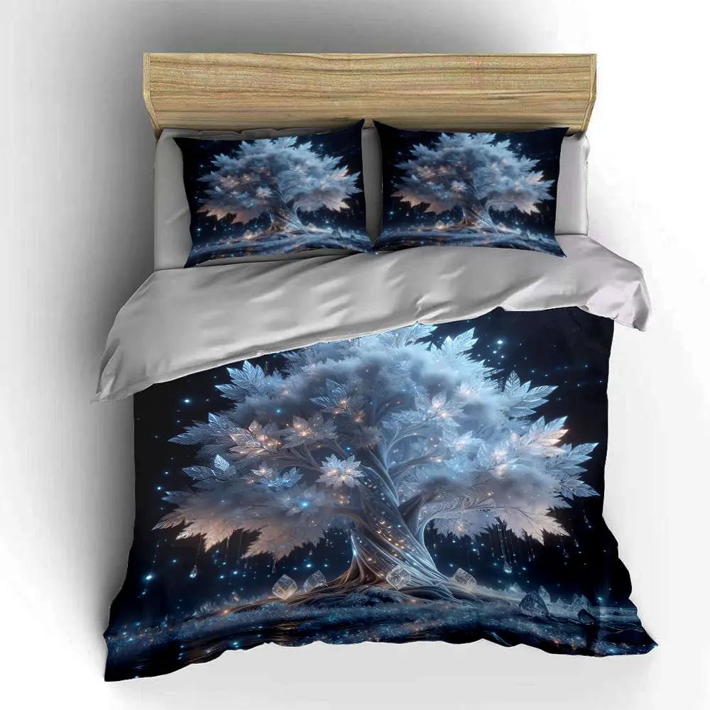 "Magic Tree Decorative Set" Bedding Set with 1 Duvet Cover 2 Pillowcases Single Double King Queen Gift