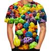 Popcorn 3D Printed Funny T Shirts Men Women Clothing Summer Short Sleeve T-Shirt Kids Trendy Casual Y2k Streetwear Tops Tees