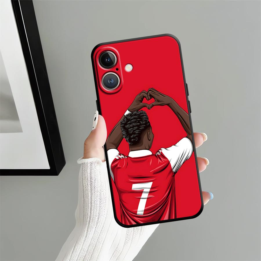 Football Sports Cool Case for iPhone 13 12 11 17 Pro Max 7 8 Air 15 16 14 Plus XS Max XR Black Soft Phone Cover