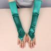 Summer Satin Fingerless Gloves With Sunblocking Function For Dress Up And Events