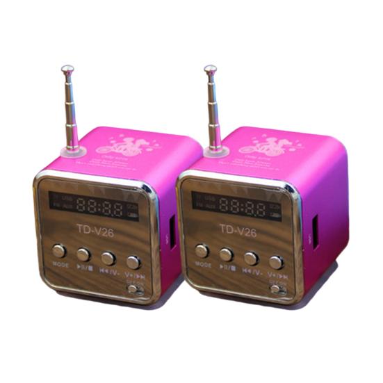 AUX TD-V26 přenosný mini FM TF zvukový stereofonní rádiový reproduktor