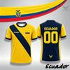 Maillot de Football Impression Drapeau Équateur Hommes et Femmes Sports d'Extérieur Décontracté T-shirt Été Séchage Rapide Respirant Soccer Tee