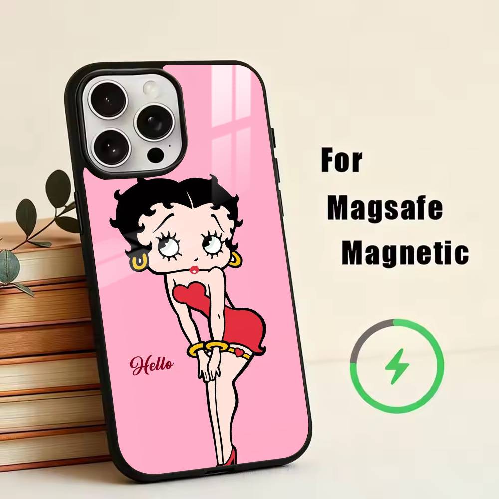 C-Cute-Betty Boop-P Phone Case For iPhone17,16,15,14,13,12,11 Plus,Pro Magnetic For Magsafe Wireless Charging