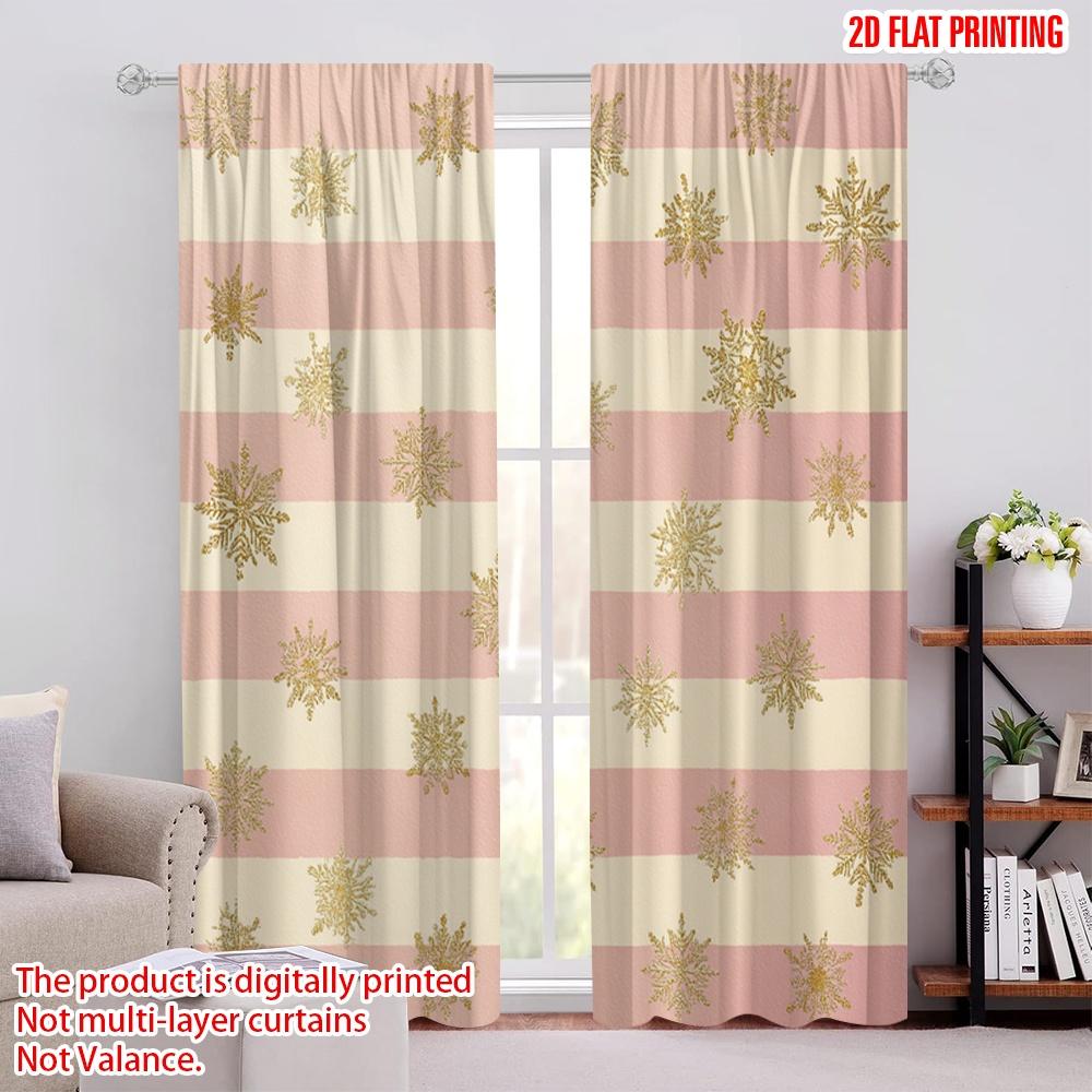 

2pcs,2D plane printing Minimalist Curtains Santa Claus_ Merry Polyester Fabric (without rod) Home Decor Ldeal for Living Room & 52.50 × 116.00 cm 2 pcs