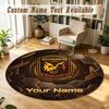 Round Rug Custom NameWolverhampton Wanderers Football Pattern Non Slip Carpet Home Floor Decor