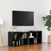 Day and Night - Day and Night Glossy Black Plywood TV Cabinet 104x30x52 Cm