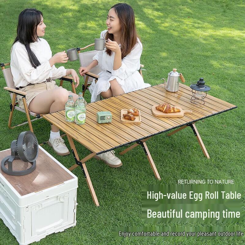 Series Clear Folding Portable Roll-Up Camping Table