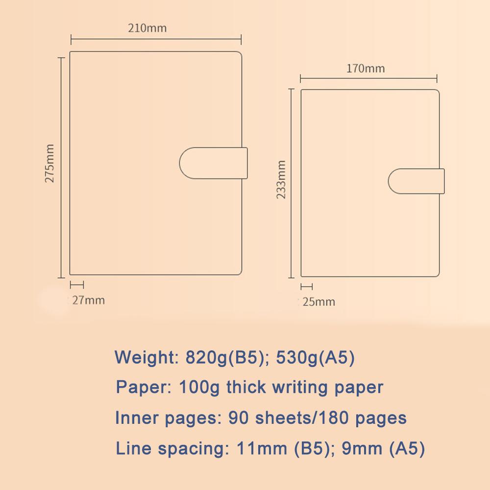 (Free Logo Engraving) A5/B5 High-grade Leather Loose-leaf Notebooks, Business Meeting Minutes, Notepads, Student Subject Notebooks, Diaries