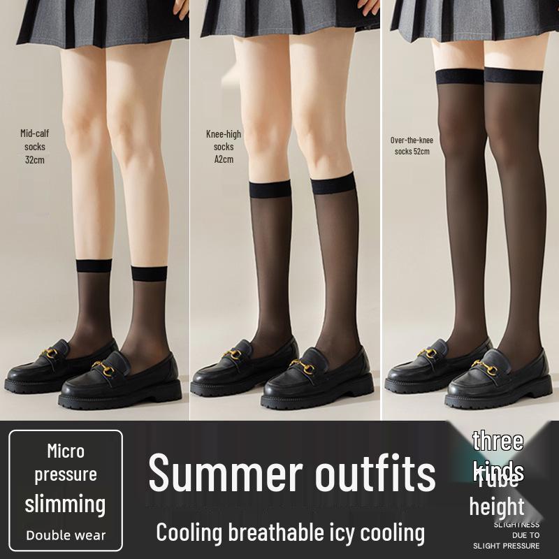 Women's Durable Anti-Snag Over-the-Knee Slimming Socks - Spring/Summer Thin Mid-Calf Design