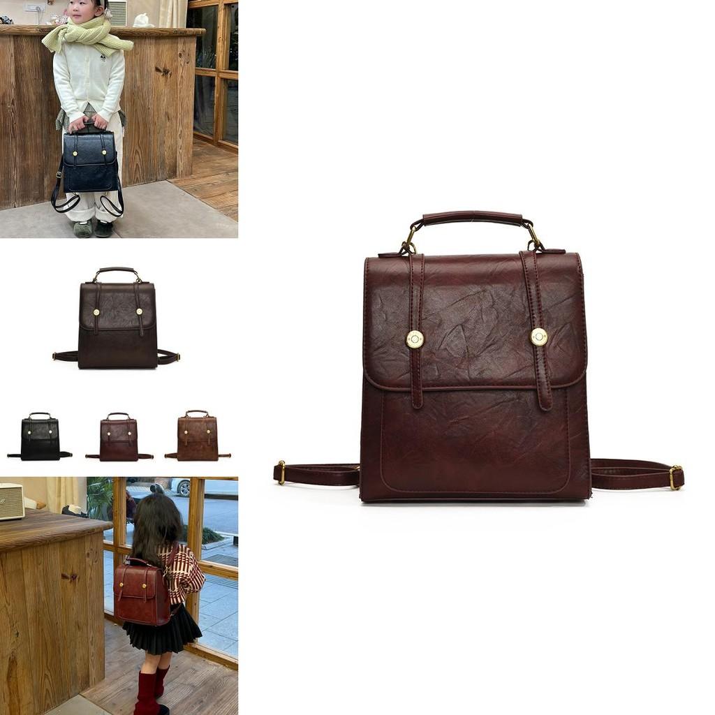 Retro Stylish Unisex Children's Backpack Spacious Multi-functional Crossbody Bag