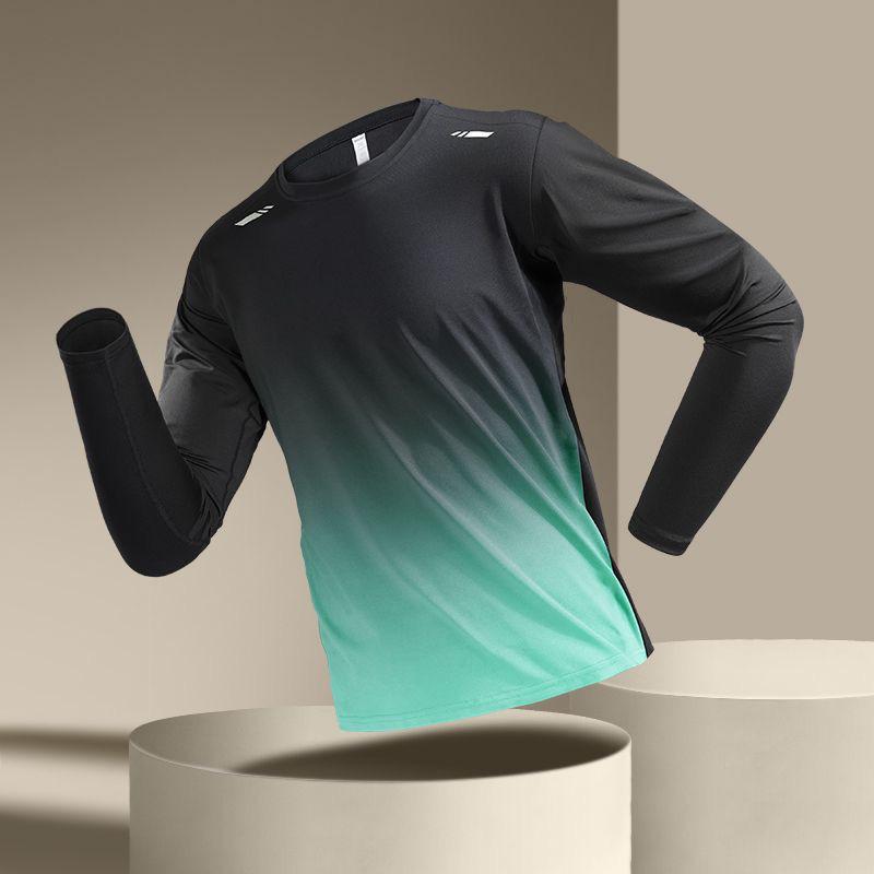 

Мужская быстросохнущая футболка с длинным рукавом для фитнеса, для бега, баскетбола, велоспорта и скалолазания. 3XL