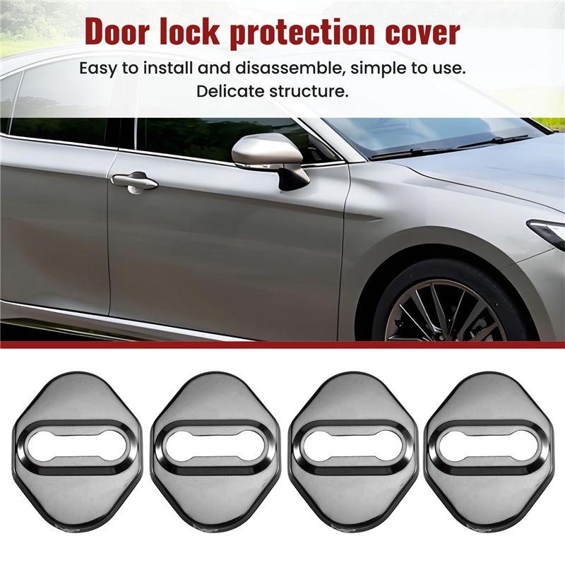 4PCS Car Door Lock Protect Cover Emblems Case For TOYOTA CAMRY 2015-2024 Protection Accessories-A02G Interior Mirrors 6