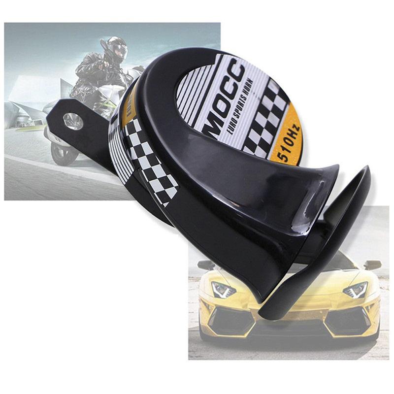 12V Snail Air Horn Waterproof Air Motorcycle Horn Single-tone Electric Snail Horn for Motorcycle Car for Motorbike Truck Vehicle
