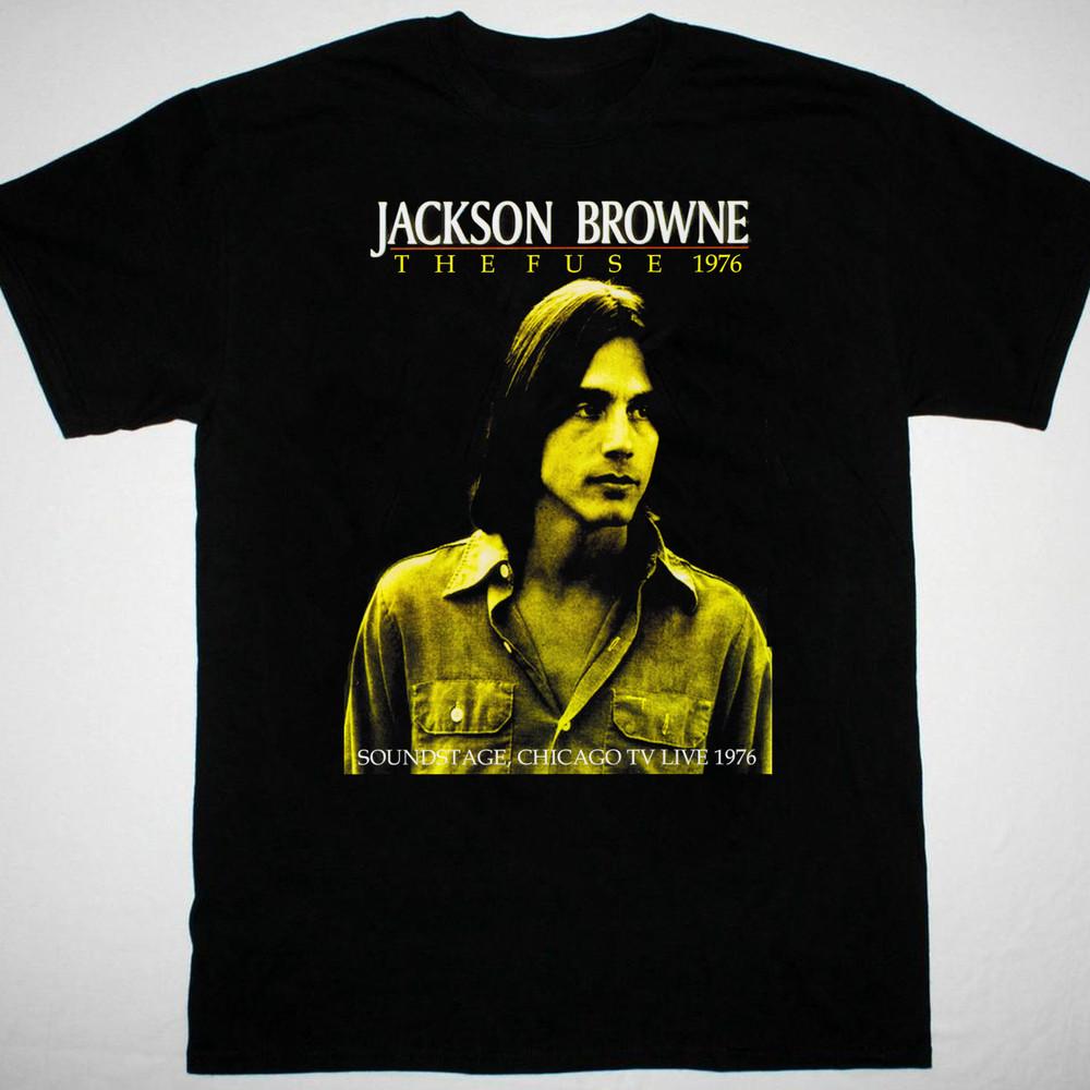 

Jackson Browne the fuse 1976 T-shirt black Short sleeve All Sizes S-5Xl Unisex T-Shirt S