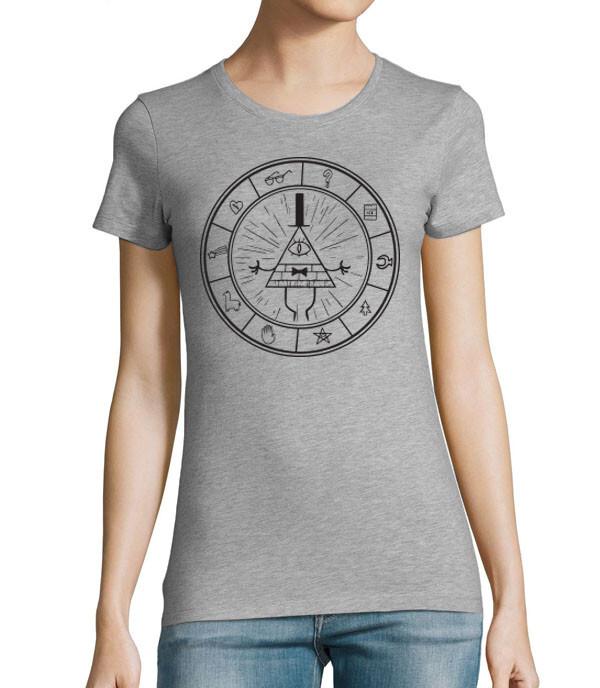 Gravity Falls Bill Cipher Zodiac Wheel Inspired Unisexs TShirt S