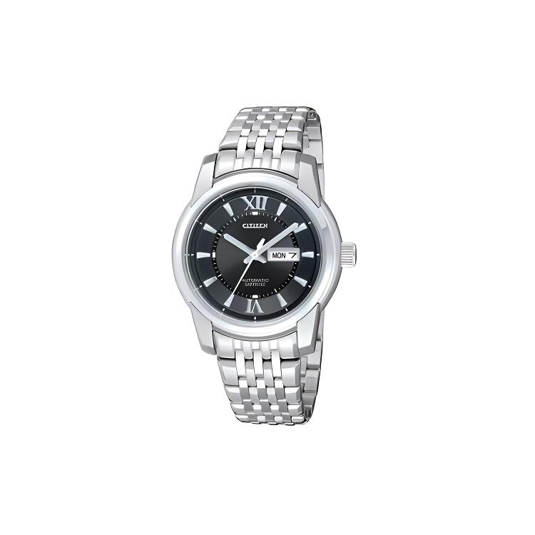 CITIZEN Mechanical Wrist Watch Collection 100m Water Resistant Automatic Mechanical Movement Stainless Steel Watchband PD3420-53E