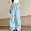 Paratrooper Overalls Children's Summer Thin High-waisted Retro Straight-leg Sweatpants Outdoor Quick-drying Wide-leg Trousers
