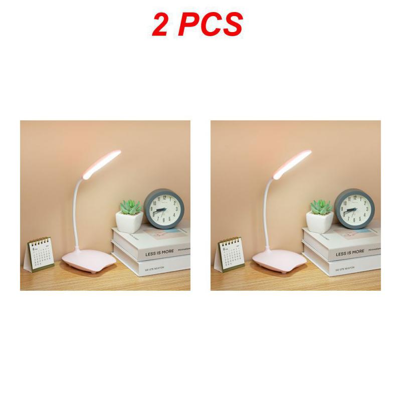 Led Bedroom Bedside Lamp 3 Color Desk Lamps Eye Protection Table Night Light Portable Stepless Dimmable Touch Usb Dimming Lights