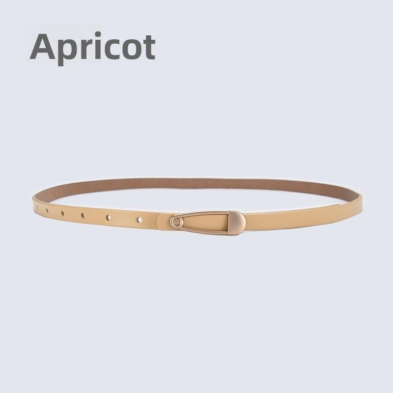 New arrival calfskin belt women's silm pattern thin belt